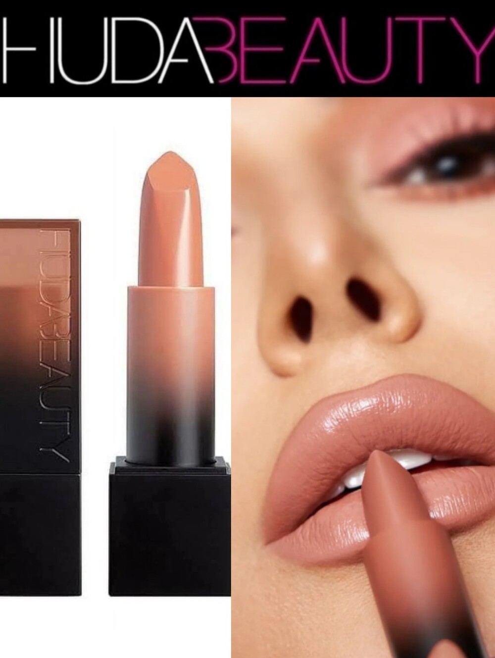 HUDA BEAUTY Power Bullet Cream Glow Hydrating Lipstick